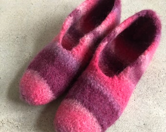 Felt shoes size 38/39 “pink red”