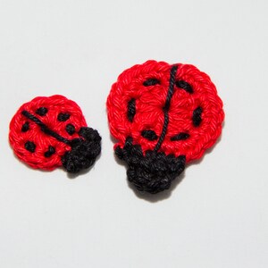 Mini ladybugs, 6 pieces, approx. 2-2 cm tall image 2