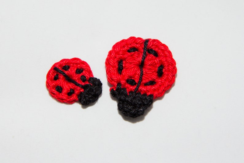 Mini ladybugs, 6 pieces, approx. 2-2 cm tall image 2