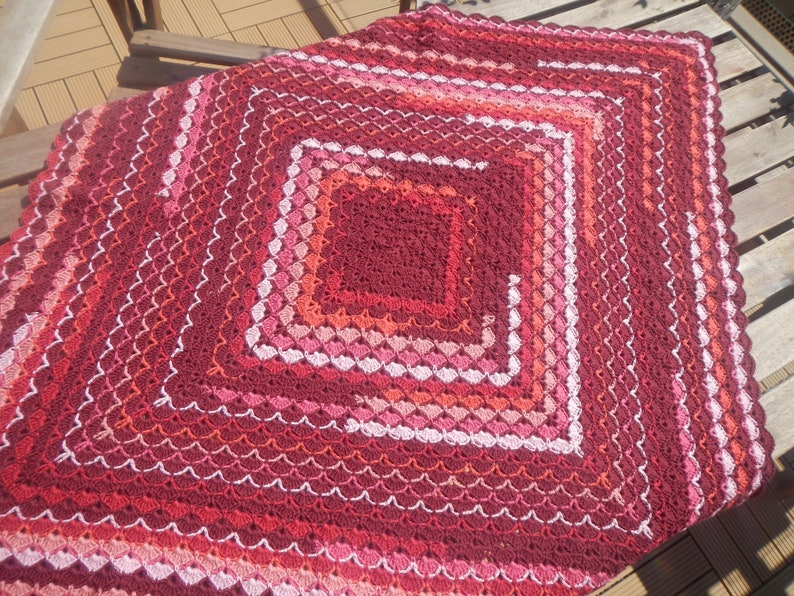 Baby blanket, ca.85 x 85 cm, rainbow Rot Mirage