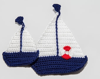 Crochet set "Maritime 4", applications, 2 boats