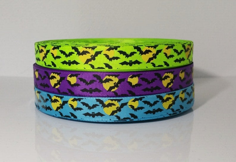 Ripsband Fledermäuse Halloween 16mm