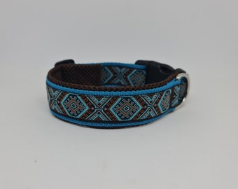 Hundehalsband Indigo mit Mesh