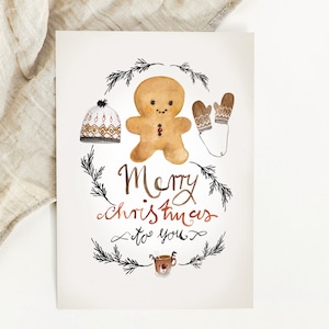 Weihnachtskarten "Lebkuchen", Weihnachten Karten, Weihnachtskarte, DIN A6, ca. 0,46 mm dick