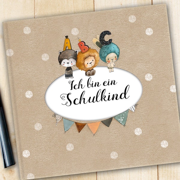 Schulkind Album, Einschulung Buch Geschenk, Geschenk Schulanfang, Geschenk zum Schulstart, Schulkind Buch