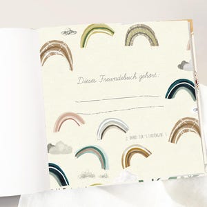 Freundebuch Grundschule, Schulfreundebuch, Schule, Schulkind Geschenk, Geschenk Einschulung, Schulanfang zdjęcie 2