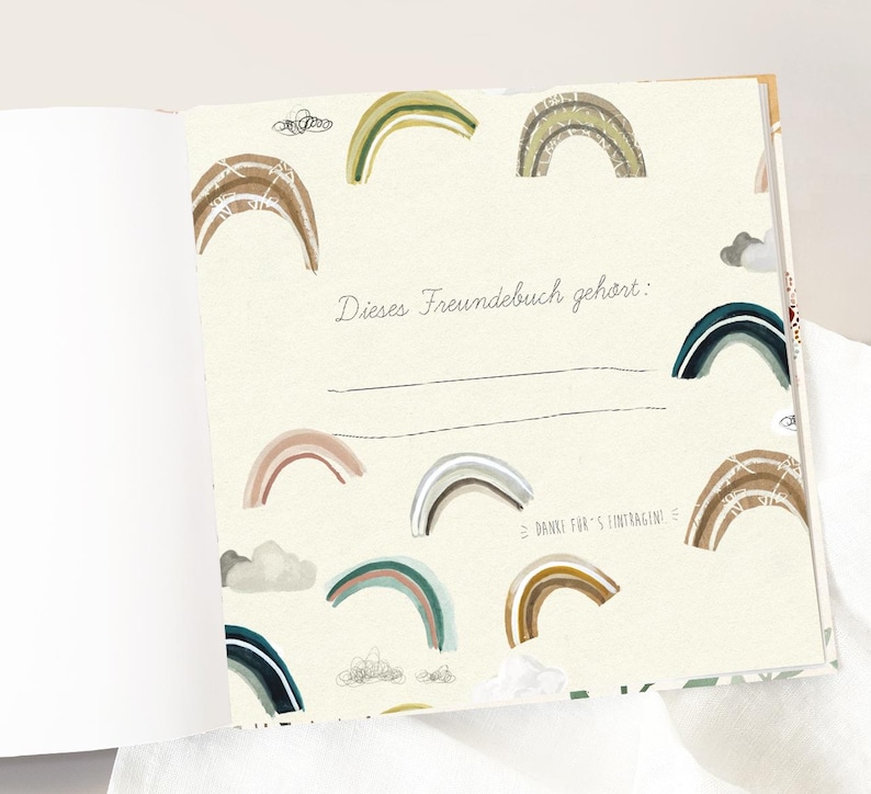 Freundebuch Grundschule, Schulfreundebuch, Schule, Schulkind Geschenk, Geschenk Einschulung, Schulanfang zdjęcie 2