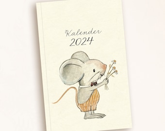 Taschenkalender 2024, Terminplaner 2024, Kalender 2024 Wochenkalender, Planer, Organizer, Cover Wahl