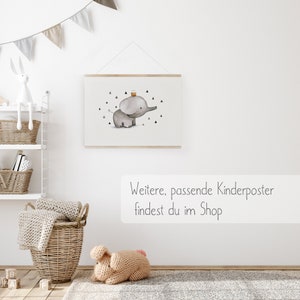 Kinderbild Kinderposter A4 A3 Elefant mit Krone Kinderzimmer Bild, Kinderposter, Kinderzimmer Wanddeko, Tierprint, Poster Kinderzimmer zdjęcie 5