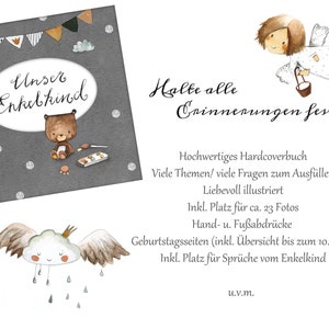 Unser Enkelkind, Enkelkindalbum, Oma Geschenk, Opa Geschenk, Buch Großeltern, Geschenke zur Geburt, Unser Enkelkind, Mein Enkelkind Bild 3