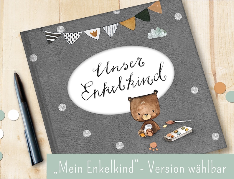 Unser Enkelkind, Enkelkindalbum, Oma Geschenk, Opa Geschenk, Buch Großeltern, Geschenke zur Geburt, Unser Enkelkind, Mein Enkelkind Bild 1