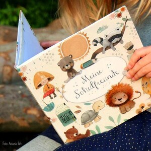 Freundebuch Grundschule, Schulfreundebuch, Schule, Schulkind Geschenk, Geschenk Einschulung, Schulanfang zdjęcie 9