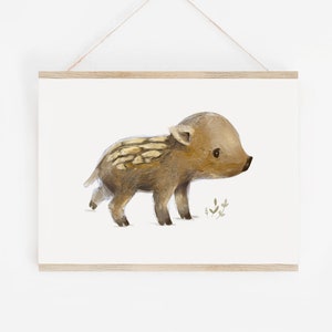 Kinderposter Poster "Wildschwein" A3 A4 fürs Kinderzimmer, Frischling, Kinderzimmer Bilder, Boho Kinderzimmer Poster, Kinderzimmer Print