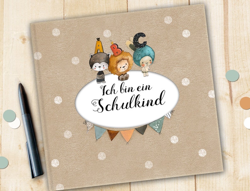 Schulkind Album, Einschulung Buch Geschenk, Geschenk Schulanfang, Geschenk zum Schulstart, Schulkind Buch Bild 1