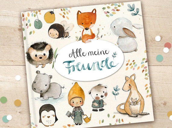Freundebuch Kindergarten Freunde Buch Alle Meine Freunde Geschenk Kindergarten Kindergartenstart Geschenk