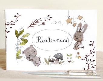 Kindermund Sprüchebuch, Sprüche Erinnerungsbuch, Geschenk, Sprücheheft, DIN A5