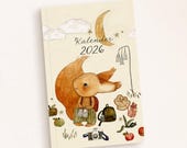 Taschenkalender 2026 Eichhörnchen, Terminplaner 2026 Kalender 2026 Wochenkalender Planer Organizer, süßer illustrierter Terminkalender 2026
