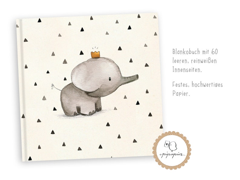 Blankobuch leeres Buch Elefant Bild 4