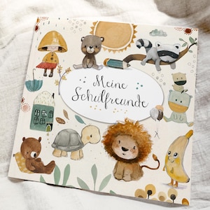 Freundebuch Grundschule, Schulfreundebuch, Schule, Schulkind Geschenk, Geschenk Einschulung, Schulanfang zdjęcie 10