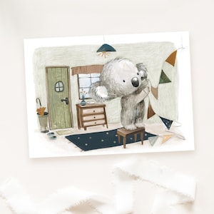 Einladung Kindergeburtstag "Koala", Geburtstag Karte Kinder, Geburtstagskarte Kind, Koalabär Party
