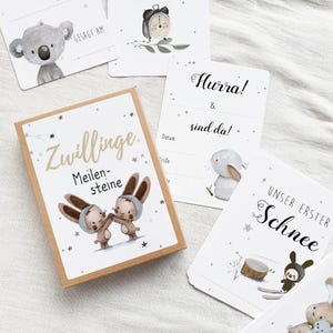 Zwillinge, 60 Meilensteinkarten,  Geschenk/ Baby Meilensteine/ Zwillinge Geburt/ Baby Geschenk / Baby shower / Milestone Cards/ Babyparty