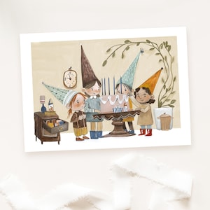 Geburtstagskarte "Torte", Geburtstag Karte Kinder, Retro Geburtstagskarte Kind Happy Birthday, Postkarte zum Geburtstag, Einladung