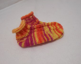 Gestrickte Babysocken Größe 18/19 / Baby-Kurz-Socken / Fußlänge ca. 12 cm/ 9-15 Monate / Babyschuhe / Babygeschenk / Handgestrickte Socken