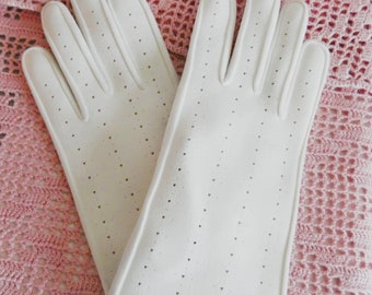 Vintage Damen Kunstleder Alltags-Handschuhe, 1950er/1960er Jahre, ungetragen