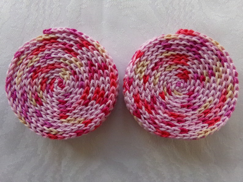 Schneckenband aus 100 % Baumwolle freie Farbwahl rosa gemustert