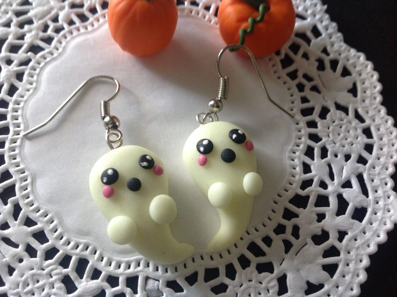 Gespenster Ohrringe Fimo Schmuck Geister Ohrhänger Etsy