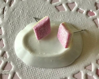 Schaumzucker Ohrstecker, Marshmallow Fimo, süßer Schmuck, Kawaii Polymer clay