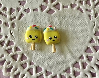 Eis am Stiel Ohrstecker, Fimoschmuck, Kawaii Ohrstecker, Schmuck für Kinder