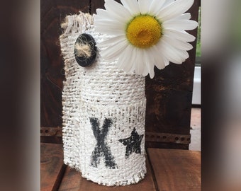 Vase Blumenvase vintage Jute Boho