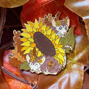 Autumn Mice, Enamel Pin, Autumn Animals Pin