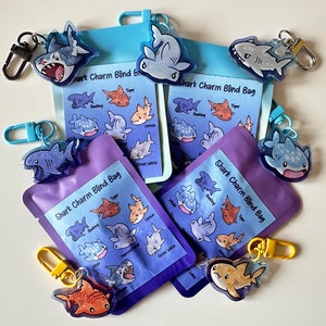 Cute Shark Charm Megalodon Hammerhead Great White Basking Whale Tiger Lemon Shark Mystery Blind Bag!  Acrylic Charm