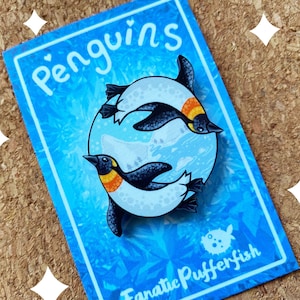 Penguin Antarctica Wooden Pin Animal Pins