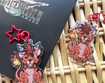 Red XIII Nanaki Acrylic Keyring – Final Fantasy FFVII Character Charm