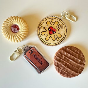 British Biscuits Biscuit Lovers Acrylic Charm Keyring