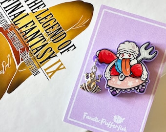 Quina Quen FFIX FF9 Acrylic Pin