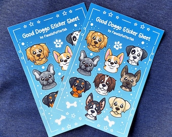 Good Doggo Sticker Sheet, Dog Stickers