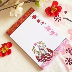 Shrine Dwellers, Hou-ou / Phoenix A6 Notepad, Japanese Folklore