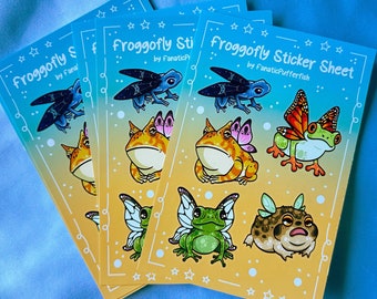 Froggofly Frog Butterfly Sticker Sheet