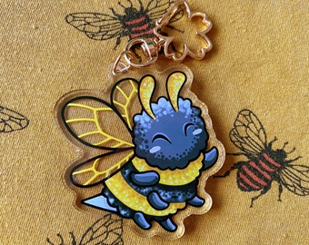 Acrylsleutelhanger hommel - schattige insectenbedel