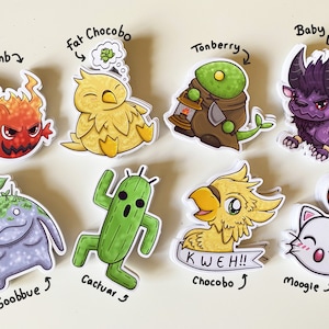 Final Fantasy Chocobo, Moogle & Monster-klistermärkespaket bild 2
