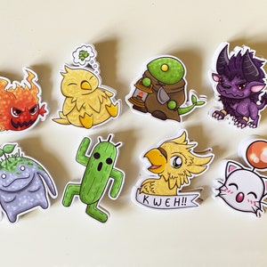 Pack d'autocollants Chocobos, Moogles et monstres Final Fantasy