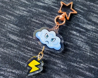 Storm Cloud Dangle Acrylic Keyring