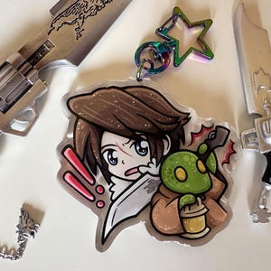 Squall Leonhart vs Tonberry Gunblade - Final Fantasy VIII FFVIII Acryl Anhänger