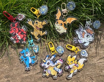 Digimon Digital Monster Collecting Acrylic Keyring – Character Charm