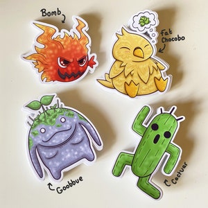 Final Fantasy Chocobo, Moogle & Monster-klistermärkespaket bild 3