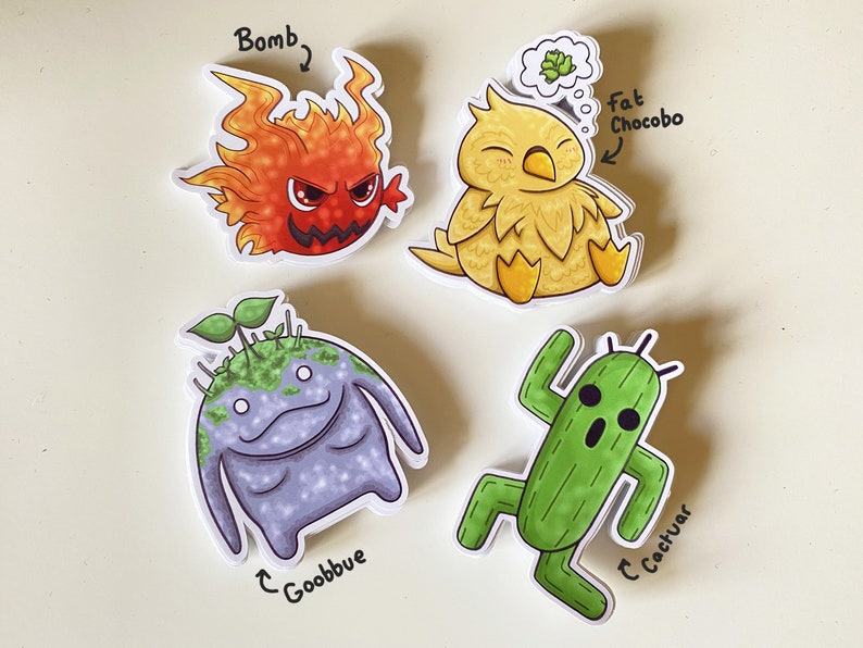 Final Fantasy Chocobo, Moogle & Monster-klistermärkespaket bild 3